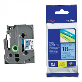 Brother TZe-541 Labelling Tape – Black on Blue, 18mm wide Standard Laminated